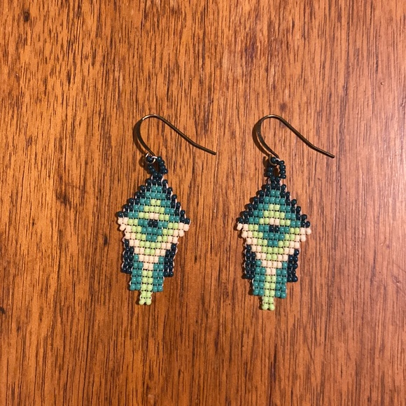 Handmade Beaded Earrings - Picture 2 of 2